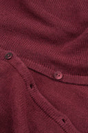 Grizas Short Linen Cardigan In Raisin