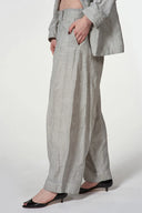 Baci Pin Stripe Trouser In Salt