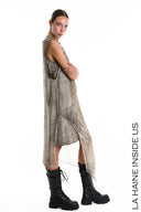 La Haine  Asymmetric Dress in Fango