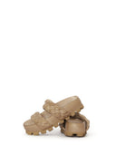 Lofina Sandals Taupe Woven Sliders