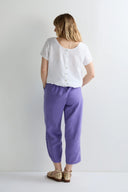 Sahara Linen Tulip Hem Bubble Trouser in Dahlia