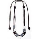 Zsiska Cubist Necklace in Black And White Multi