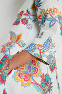 Sahara Botanical Floral Flare Linen Dress