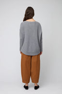 Sahara Merino Rib Detail Jumper In Dove