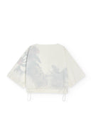 Psophia White Top Pink Multi Flower Print