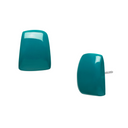 Branch Small Rounded Stud Earring in Teal