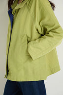 Sahara Showerproof Boxy rain jacket In Lime