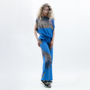 Xenia CUT01 Patterned Jumpsuit in Blue