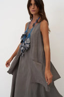 BIZE Mykonos Dress In Grey