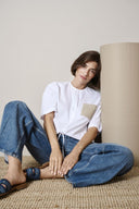 Margittes 1/2 Sleeve Woven Blouse In White