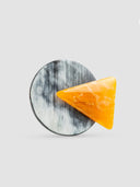 Indira Buffalo Horn And Resin Ring In Neutral And Orange