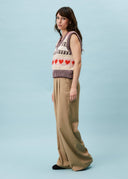 FRNCH Rhubarbe Knitted Top in Beige