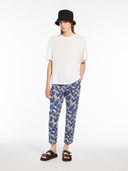 Max Mara Weekend RAVELLO Blue Palm Print Trousers