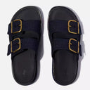 Fitflop Gen-FF Max Buckle Two-Bar Denim Slides In Dark Denim