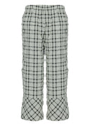 Kozan Trousers White With Black Check
