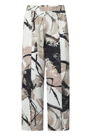 Elsewhere Print Gilet In Cream And Black