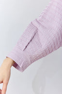 Yacco Maricard Cotton Jersey Blouse Sleeve Top In Lilac