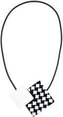 Zsiska November Checker Board Necklace White/Black
