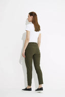 Tirelli Crop Straight Pant in Khaki