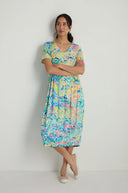 Sahara Summer Confetti Jersey Bubble Dress In Multi