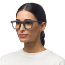 OKKIA Firenze Reading Glasses In Translucent Smoke