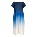 Xenia EROT Cotton Dress In Blue/White
