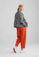 Luukaa Mireya Linen Shirt In Black And white Check