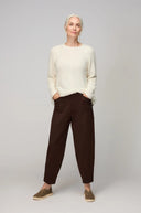 Sahara Ponte Bubble Trouser In Chocolate