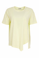 Naya Jersey Top With Cut Out Hem In Lemon