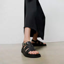 Fitflop Gen-FF Leather Fisherman Sandals In Black