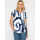 ET Lois Kara V Neck Fine Knit Short Sleeve Top