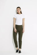 Tirelli Crop Straight Pant in Khaki