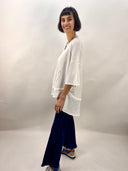 Philomena Christ White Sweater with Loose Knit Hem