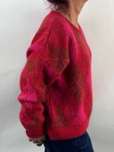 KnitKnit Short Sweater Rombi Red/Fuchsia