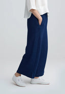 Luukaa Azalea Woven Trouser In Navy Denim