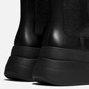 FitFlop F-Mode Stack Leather Chelsea Boots in Black