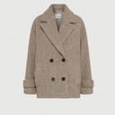 Marella Fantino Short Cheveron Coat in Brown
