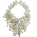 Lotusfeet Crystal And Bead Necklace In Grey Smoke