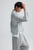Luukaa Zaya Knitted Jacket In Ash Grey