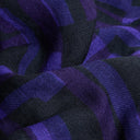 Sahara Layered Geometric Scarf In Purple And Black