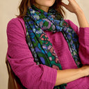 Sahara Winter Garden Scarf In Blue And Green