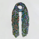 Sahara Winter Garden Scarf In Blue And Green