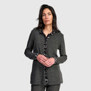 Alembika Soft Relaxed Shirt With Velvet Detail In Grey