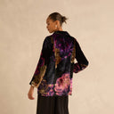 Sahara Midnight Peonies Velvet Relaxed Blazer In Multi