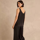 Sahara Cupro Layering Vest Top In Black