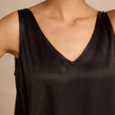 Sahara Cupro Layering Vest Top In Black