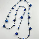 Jianhui Faux Pearl Necklace In Electric Blue