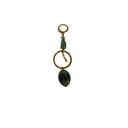 Miss Pompon Gold and Turq Dangle Earrings