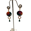 Miss Pompon Gold /Multi Pink Drop Earrings
