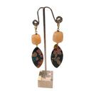 Miss Pompon Large Gold /Multi Pink Drop Earrings